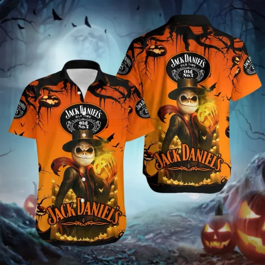 Jack Skellington Halloween Beach Hawaiian Shirt