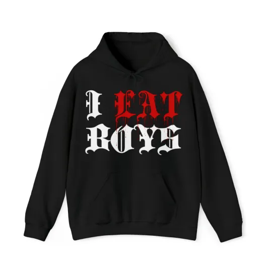 Discover I Eat Boys Vampire Halloween Graphic Hoodie, Sizes S-5XL