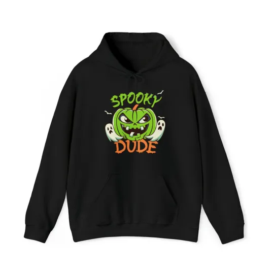 Discover Spooky Dude Halloween Graphic Hoodie, Sizes S-5XL