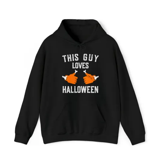 Discover This Guy Loves Halloween Graphic Hoodie, Sizes S-5XL
