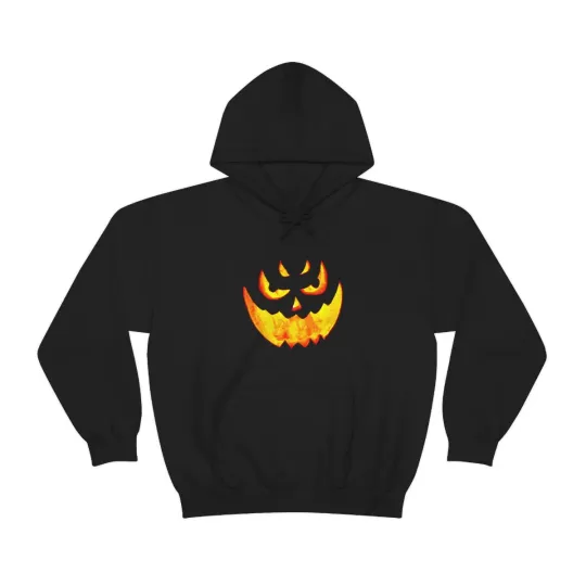 Discover Evil Glowing Pumpkin Unisex Heavy Blend™ Hooded Sweatshirt Hoodie