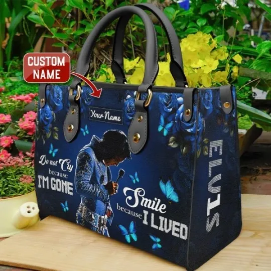 Discover Personalized Elvis Presley Leather HandBag, Music Leather Handbag, gift for Fans