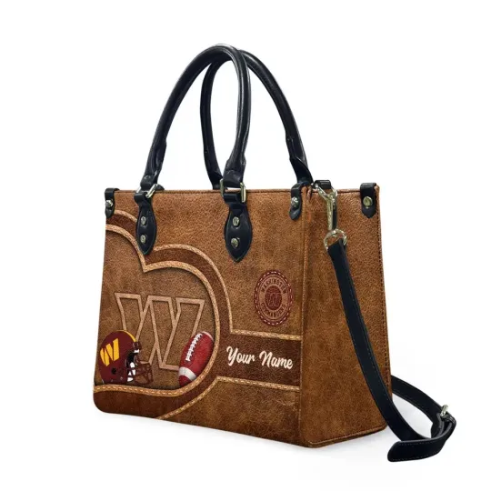 Discover Personalized Washington Football Team Commanderss Leather Handbag Gift