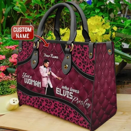 Discover Personalized Elvis Presley Leather HandBag, Music Leather Handbag,gift for Woman
