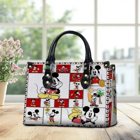 Discover Disney Mickey Leather Handbag & Wallet, Disney Gift Handbag