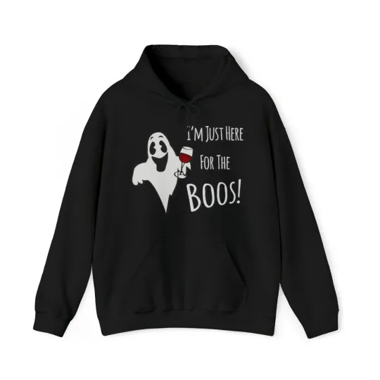 Discover I'm Just Here For The Boos Halloween Graphic Hoodie, Sizes S-5XL