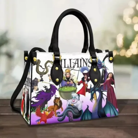 Discover Disney Villains Leather Handbag, Disney Evil Villains Lovers Gift