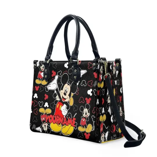 Discover Personalized Disney Mickey Mouse Leather Handbag, Disney gift