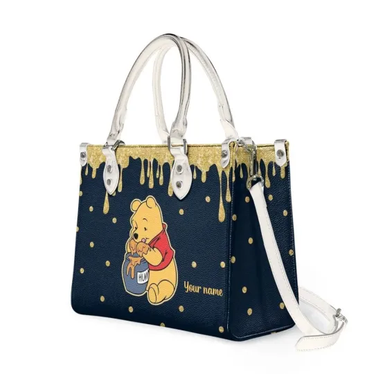 Discover Personalized Winnie The Pooh Leather Handbag, Winnie The Pooh Lovers Gift Bag