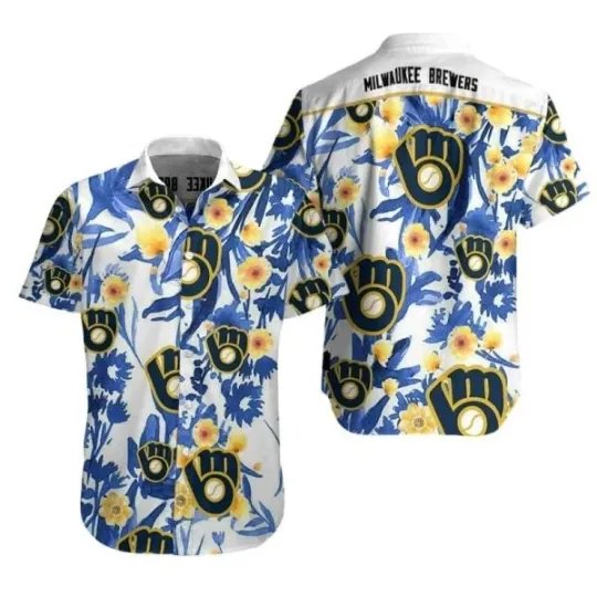 Discover Floral Milwauke Breewerrs Beach Shirt – Brewers Hawaiian Shirt, Gift for Fan