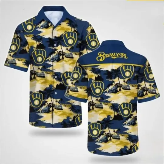 Discover Milwauke Breewerrs Floral Short Sleeve Trending Hawaiian Shirt – Brewers Aloha