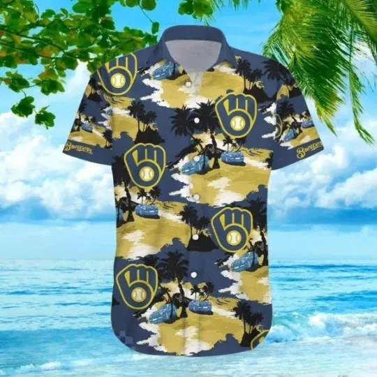 Discover Milwauke Breewerrs Hawaiian Shirt Beach– Milwauke Breewerrs Hawaiian Shirt, Gift for Fan