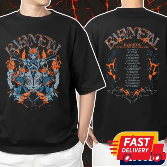 Discover Babymetal World Tour 2025-2026 North America Double Sided T-Shirt