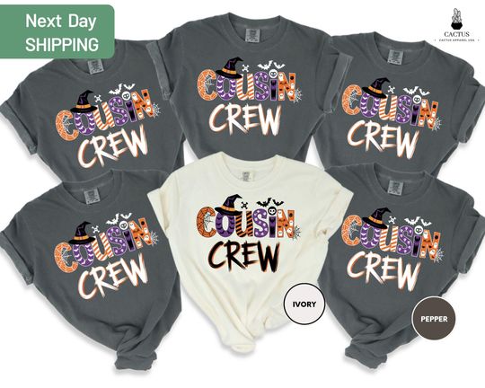 Discover Comfort Colors Cousin Crew Shirt, Halloween Cousin Party, Halloween Matching Tee, Gift For Halloween, Halloween Cousin Crew Shirt