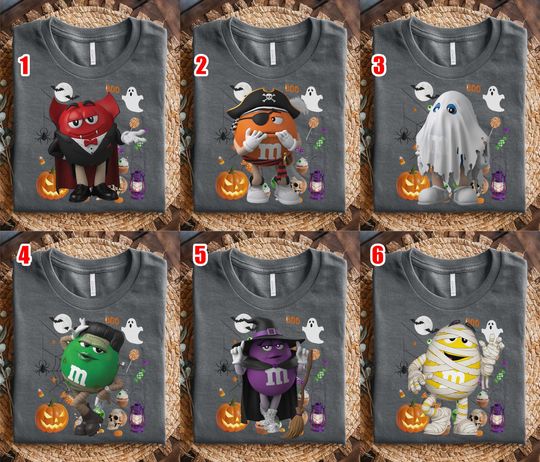 Discover M&M Candies Shirt,M And M Matching Family Shirt,Group MM halloween Shirt,Candy halloween costumes,Halloween M M Family Costume Shirt D2K201
