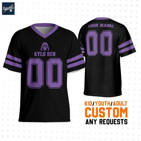 Discover Custom Star Wars Icon Simple Kylo Ren Football Jersey, Custom Disney Football Jersey Sports, Cute Gifts For Fans Disney, Best Birthday Gift