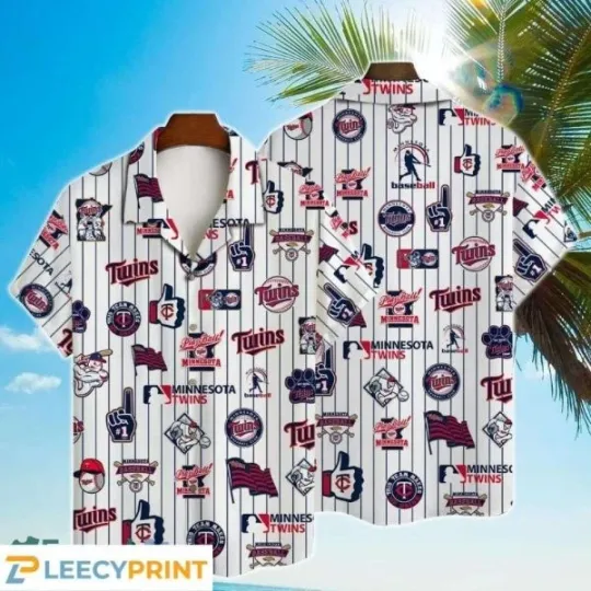 Discover Minnesota Twins MLB Play Ball Print Hawaiian Shirt, Twins Hawaiian Shirt