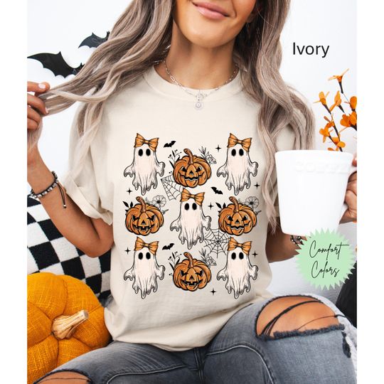 Discover Hello Fall Shirt, Fall Pumpkin Shirt, Pumpkin Shirt, Retro Pumpkin Shirt, fall coquette bow, Pumpkin Spice Shirt, Cozy Season Thankful Shirt
