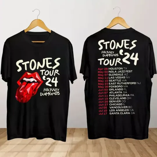 The Rolling Stones Hackney Diamonds Tour 2024 Double Sided T-Shirt