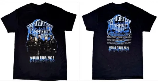 Discover Night Ranger 2025 Tour Double Sided T-Shirt