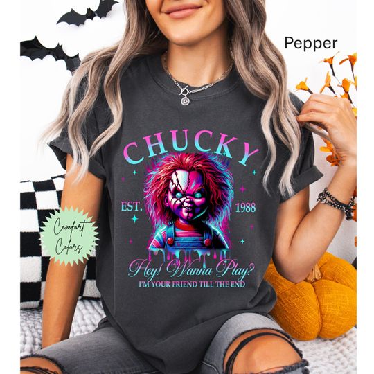 Chucky You Wanna Play Shirt, Scary Movie Shirt, Halloween Shirt, Retro Horror Shirt, Slasher Movie