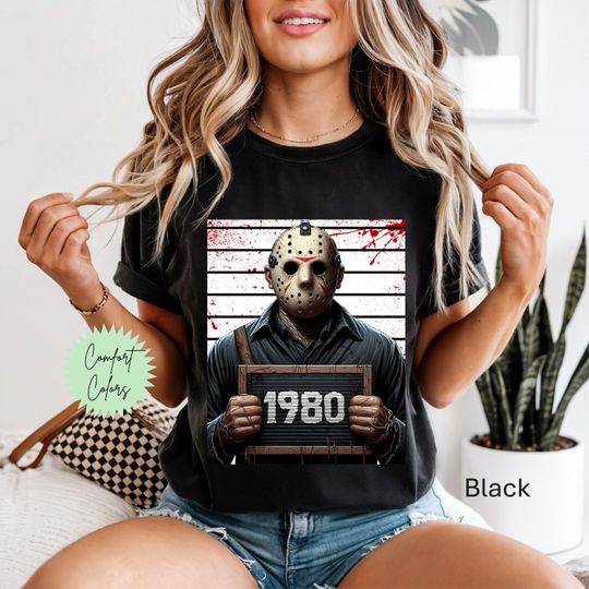 Discover Jason Voorhees, Scary Movie Shirt, Retro Horror Shirt, Slasher Movie, VHS Horror, 90s Halloween, Creepy Shirt, Horror Characters