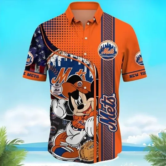 Discover New York Mets MLB Mickey Lover Hawaiian Shirt For Fans, Mets Hawaiian Shirt