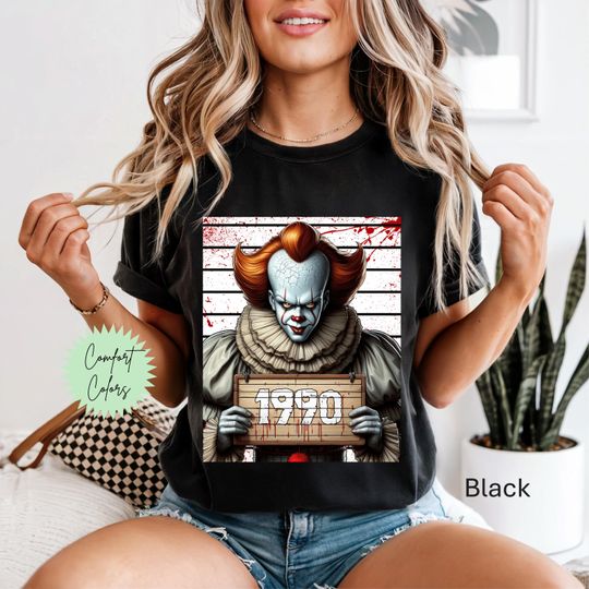 Pennywise Halloween Shirt, Scary Movie Shirt, Retro Horror Shirt, Slasher Movie, 90s Horror Movies, Creepy Shirt