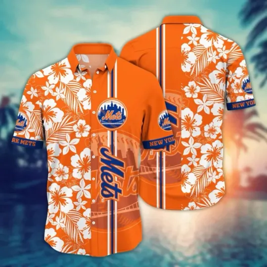Discover New York Mets Tiki Breeze Summer Aloha Unisex Hawaiian Shirt