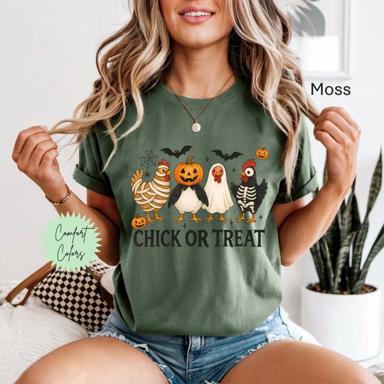 Discover Halloween Witch Chickens Shirt, Chick Or Treat Shirt, Halloween Chickens, Chicken Shirt, Plus Size Halloween, Stay Spooky Shirt, Summerween