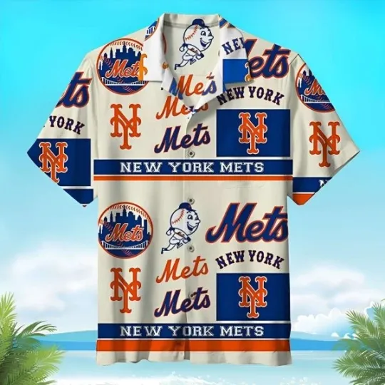 Discover New York Mets MLB Hawaiian Shirt For Summer Beach Lover, Mets Hawaiian Shirt