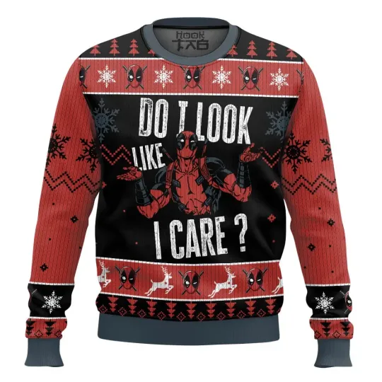 Discover Do I Look Like I Care Deadpool Ugly Sweater, Ugly Christmas Sweater Gift
