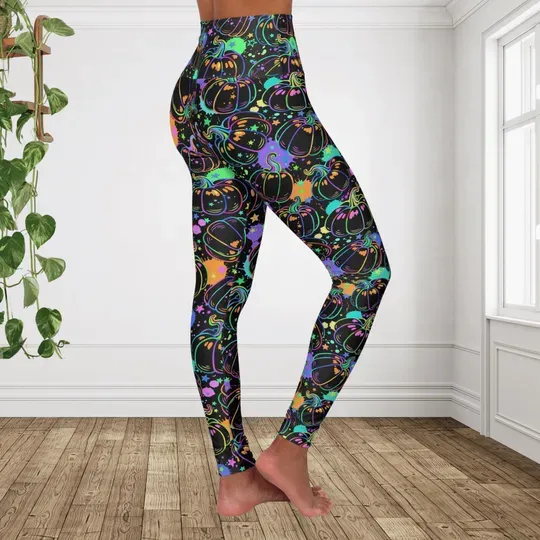 Discover Pumpkin Halloween Leggings, Cute Womens Halloween Outfit
