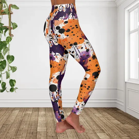 Discover Halloween Spooky Ghost Leggings, Cute Womens Halloween Outfit