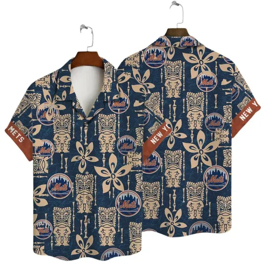New York Met.s Summer Swing Summer Aloha Unisex Hawaiian Shirt