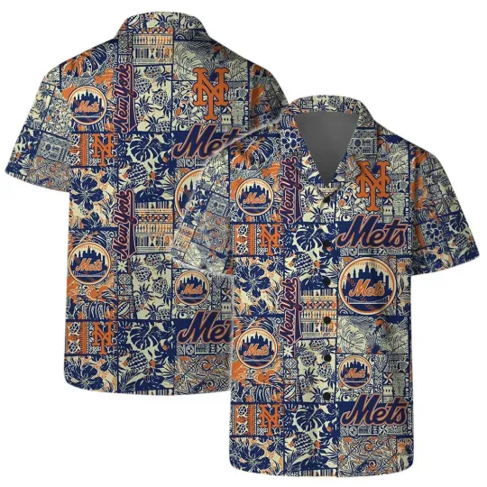Discover New York Mets Beachside Spirit Summer Aloha Unisex Hawaiian Shirt