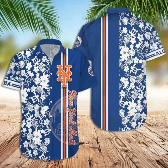 Discover Personalized Name New York Mets MLB Team Tropical Hawaiian Shirt S-5XL