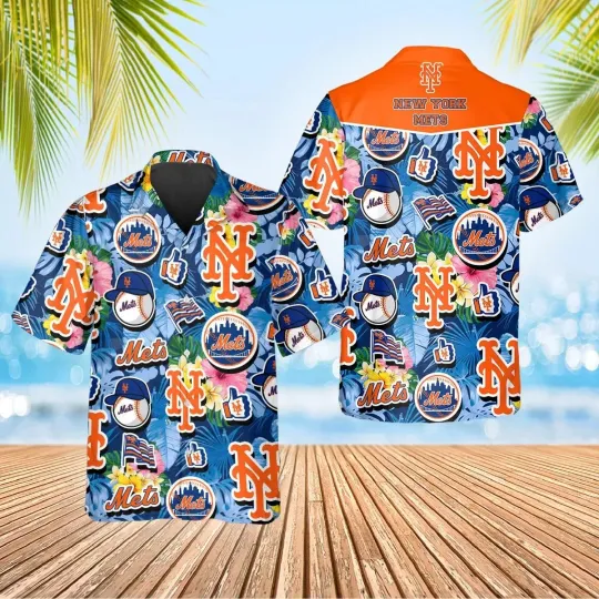 Discover New York Mets Ocean Breeze Summer Aloha Unisex Hawaiian Shirt