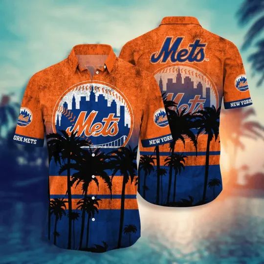Discover New York Mets Island Vibes Summer Aloha Unisex Hawaiian Shirt