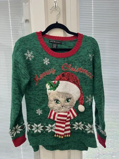 Discover United States Sweaters Kitty Cat Ugly Christmas Sweater Size Small Xmas Crewneck