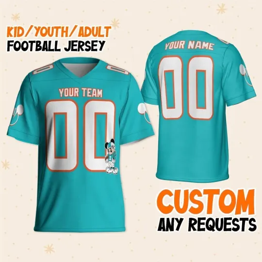 Discover Custom Disney Mickey Amazing Star Sport Turquoise Football