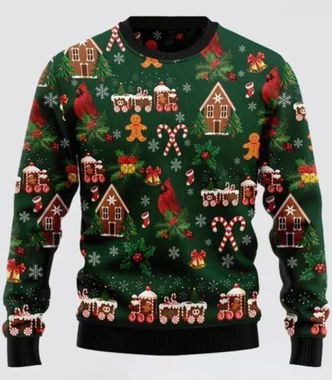 Love Cardinal Ugly Christmas Sweater