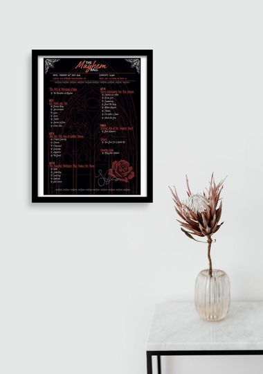 Discover The Mayhem Ball Tour Setlist Print  Ld ga Tour Poster  Digital Print - Personalised Gift