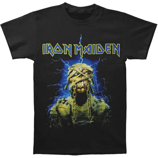 Discover Men's Iron Maiden Powerslave Mummy T-shirt Medium Black