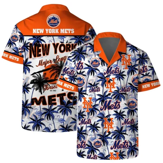 Discover New York Met.s Tropic Stars Summer Aloha Unisex Hawaiian Shirt, Gift for Fan