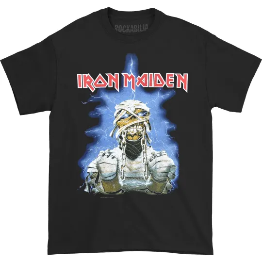 Discover Men's Iron Maiden World Slavery Tour '84 - '85 (Back Print) Slim Fit T-shirt
