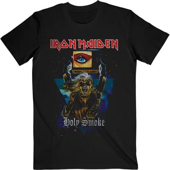 Discover Men's Iron Maiden Holy Smoke Space Triangle T-shirt