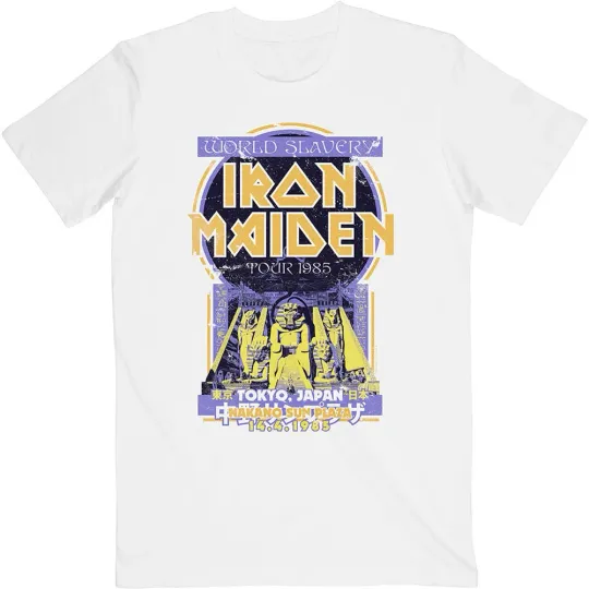 Discover Men's Iron Maiden Powerslave Japan Flyer T-shirt