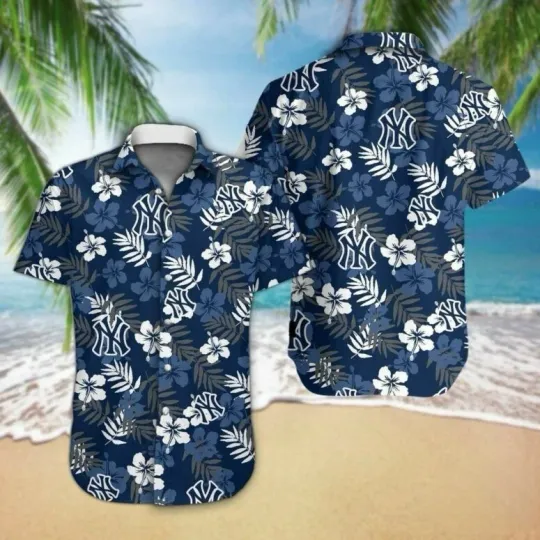 New York Yannkess Island Floral Summer Aloha Unisex Hawaiian Shirt, Gift for Fan