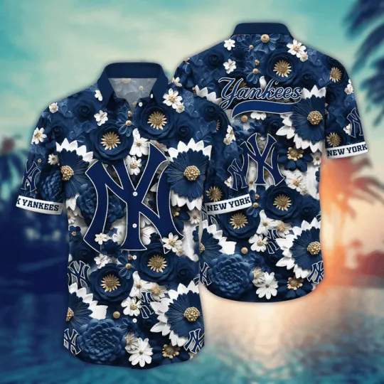 New York Yannkess Floral Luxe Summer Aloha Unisex Hawaiian Shirt, Gift for Fan